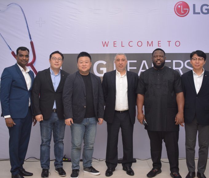 L-R: Mr. Hari Elluru, Head Corporate Marketing, LG Electronics West Africa Operations; Mr. Brian kang, General Manager, Home Appliances, LG Electronics West Africa Operations; Mr. Daesun Hwang, General Manager, Home Entertainment, Audio Division, LG Electronics West Africa Operations; Mr. Mohammed Fouani, MD, CEO Fouani Nigeria Limited; Mr. Novo Abere, Country Manager, CEO Reliance HMO and Mr. Joonkyu Song, General Manager Air Solution, LG Electronics West Africa Operations during the LG Dealer Care Event held today at Victoria Island, Lagos, Nigeria. L-R: Mr. Hari Elluru, Head Corporate Marketing, LG Electronics West Africa Operations; Mr. Brian kang, General Manager, Home Appliances, LG Electronics West Africa Operations; Mr. Daesun Hwang, General Manager, Home Entertainment, Audio Division, LG Electronics West Africa Operations; Mr. Mohammed Fouani, MD, CEO Fouani Nigeria Limited; Mr. Novo Abere, Country Manager, CEO Reliance HMO and Mr. Joonkyu Song, General Manager Air Solution, LG Electronics West Africa Operations during the LG Dealer Care Event held today at Victoria Island, Lagos, Nigeria. L-R: Mr. Hari Elluru, Head Corporate Marketing, LG Electronics West Africa Operations; Mr. Brian kang, General Manager, Home Appliances, LG Electronics West Africa Operations; Mr. Daesun Hwang, General Manager, Home Entertainment, Audio Division, LG Electronics West Africa Operations; Mr. Mohammed Fouani, MD, CEO Fouani Nigeria Limited; Mr. Novo Abere, Country Manager, CEO Reliance HMO and Mr. Joonkyu Song, General Manager Air Solution, LG Electronics West Africa Operations during the LG Dealer Care Event held today at Victoria Island, Lagos, Nigeria.